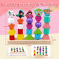 Montessori Toys For 2 3 4 Years Old -Cute Witch Princess Unicorn Fairy Mermaid, Wooden Bead Sequencing, Stacking Block & Sorting