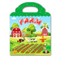 Reusable Sticker Book For Kids, Farm Stickers Educational Learning Toys Travel Stickers Activity Books For Toddler Girls Boys Age 3+ Birthday Gifts
