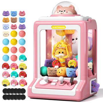 Claw Machine For Kids, Mini Vending Machine With Game Coins & Music, Prize Dispenser Toys For Girls And Boys, Electronic Claw Ga