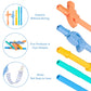 Hollow Teether Tube, Chew Straws For Toddlers 6-12 Months, Bpa Free Silicone Baby Molar Teether Chew Toys, 5 Pack Teething Toys