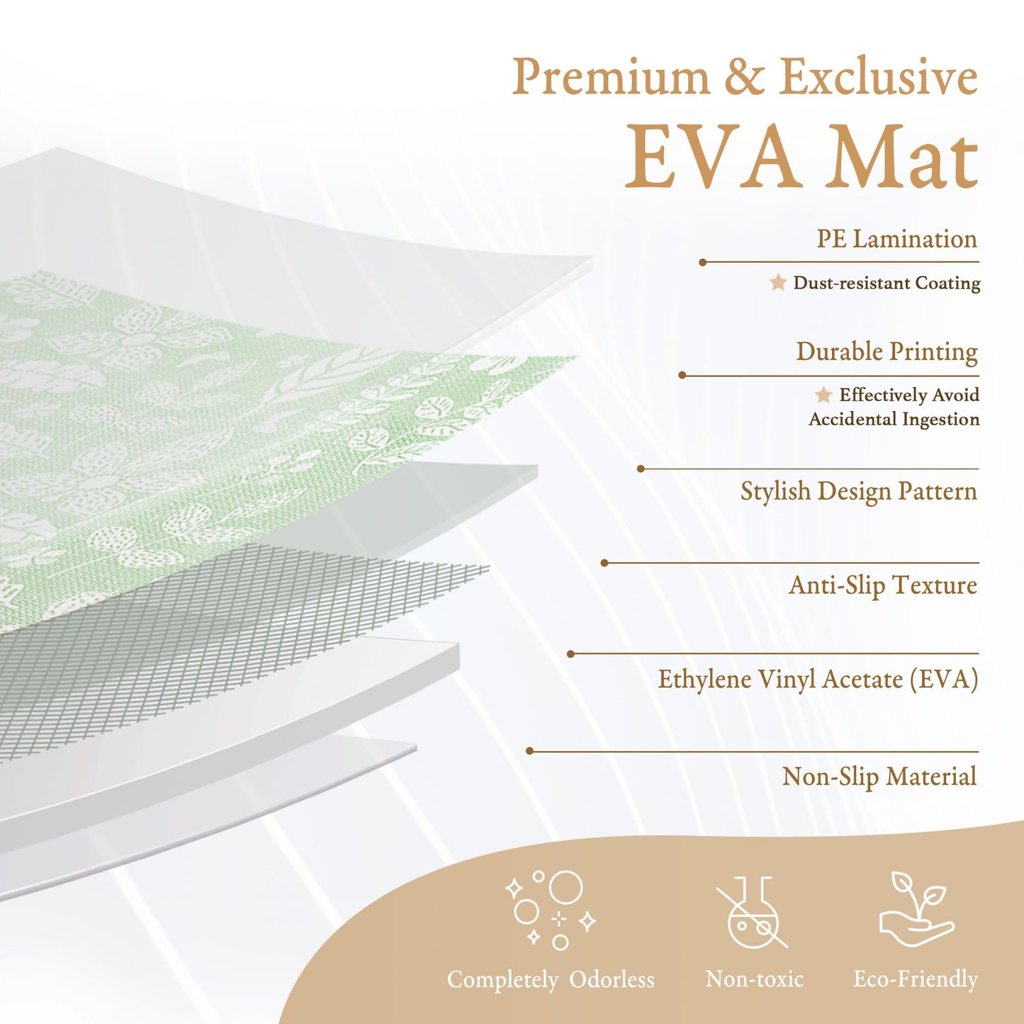 Popsykosy enhanced Exercise & Baby Foam Play Mats - Stylish & Large Non-Toxic Puzzle Floor Mat - 6 Tiles - Spacious 6ft x 4ft - Peel-Resistant Reinforced - Soft  Thick  Waterproof - Olive Green