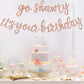 Beishida Rose Gold Go Shawty It'S Your Birthday Banner - No Diy - Hip Hop Theme Glitter Happy Birthday Banner - Pre-Strung - Ros