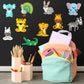 24Pcs Jungle Animals Refrigerator Magnets For Toddlers 1-3 Kids Cute Rubber Safari Animals Educational Toy Wild Animal Magnets F