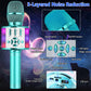 Amazmic Kids Karaoke Microphone Machine Toys For Girls Bluetooth Microphone With Led Light, Birthday Gift For Girls Boys 3 4 5 6 7 8 9 10 11 12 Year Old Kids Toys(Blue)