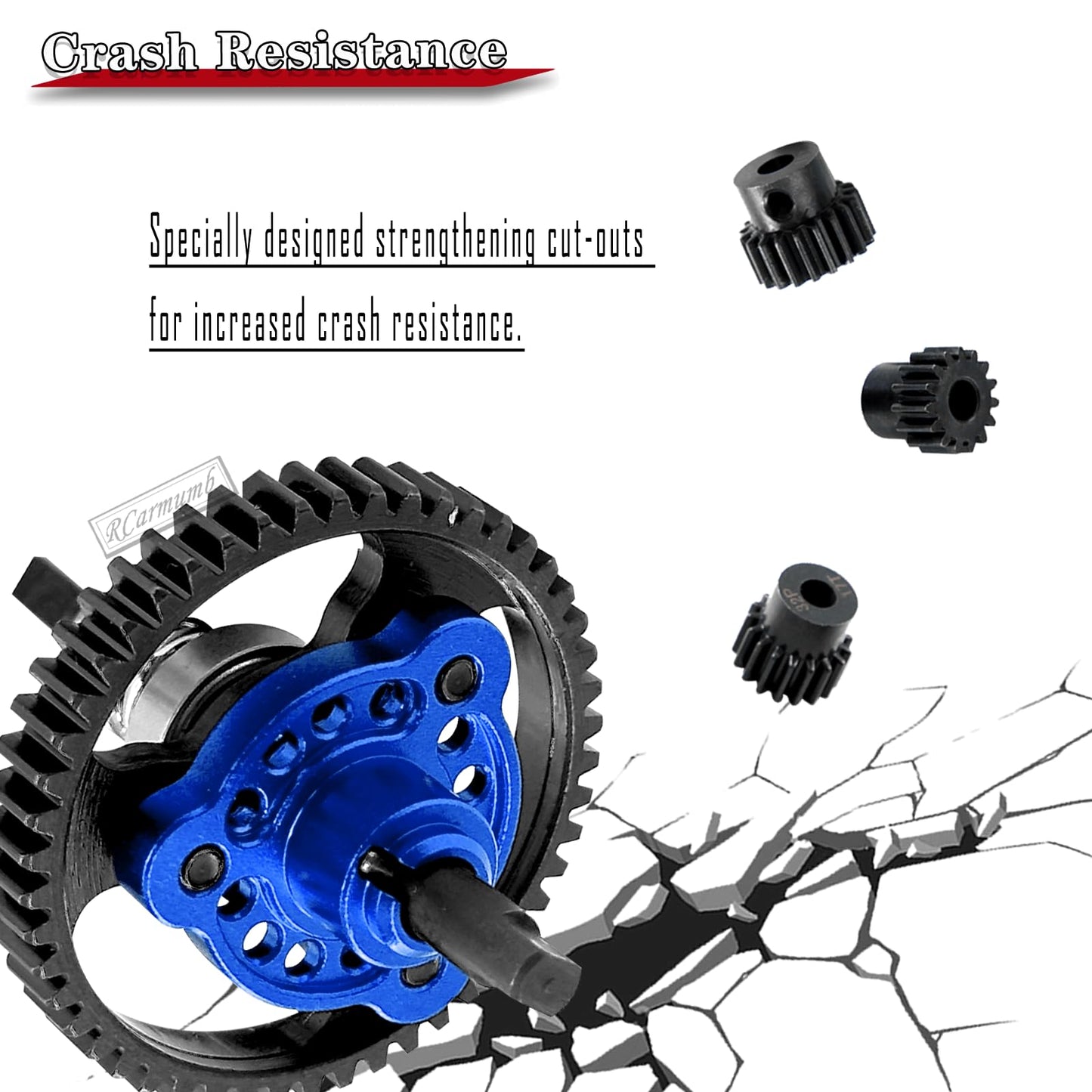Rcarmumb Hardened Steel 52T Slipper Clutch Eliminator Upgrades Part for Slash 4X4/VXL Stampede 4X4/VXL Rustler 4X4/VXL,52T Spur