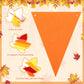 Jetec 5 Pieces 41 Feet Fall Pennant Banner Autumn Decoration Yellow Orange and Red Felt Triangle Flags Bunting Banners for Fall