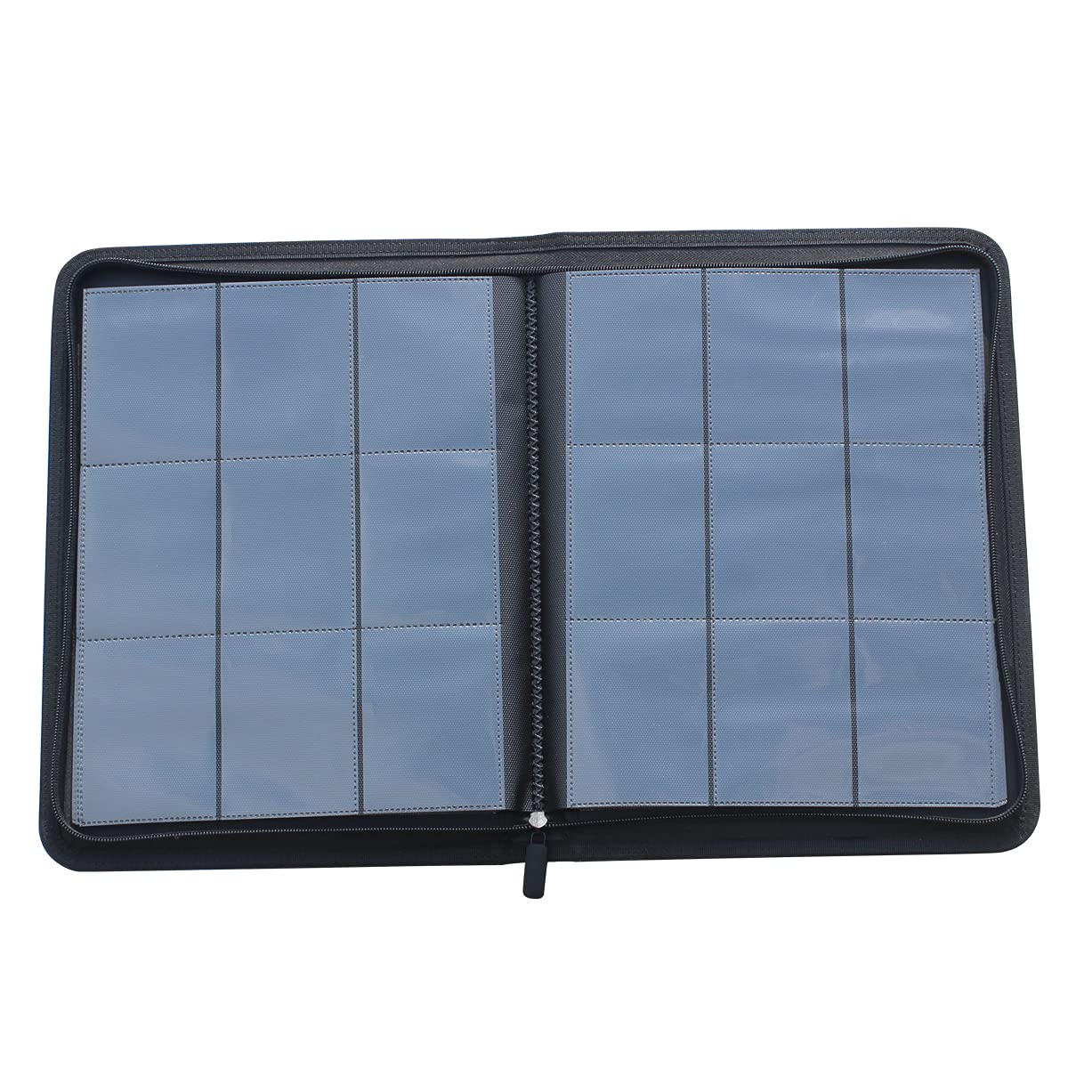 WINTRA enhanced 360 Pockets Black Zippered Playing Card Binder - Sturdy Trading Card Holder Album