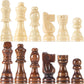 AMEROUS Wooden Chess Pieces Only  32 Pieses / 3.05 King/Storage Bag/Gift Package  Standard Tournamen Staunton Wood Chessmen for Chessboard  Replacement of Missing Pieces