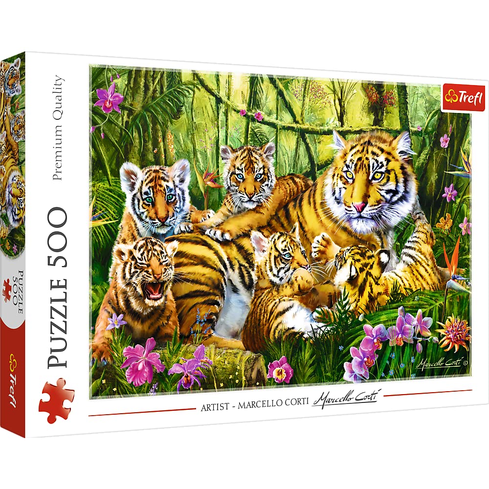 Trefl 500 Piece Jigsaw Puzzles  Family of Tigers