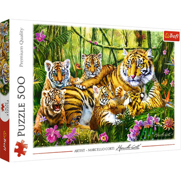 Trefl 500 Piece Jigsaw Puzzles  Family of Tigers
