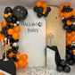Paready Black Orange Balloons, 30Pcs Halloween Party Balloons 12 Inch Orange Black Confetti Balloons Matte Halloween Latex Ballo