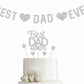 Svm Craft Silver Best Dad Ever Cake Topper And BannerFathers Day Cupcake Toppers