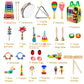 Kids Musical Instruments, 33Pcs 18 Types Wooden Percussion Instruments Tambourine Xylophone Toys For Kids Children, Preschool Education Early Learning Musical Toy For Boys And Girls