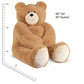 Vermont Teddy Bear Giant 4 FT Plush Toy - Soft Brown Stuffed Animal for Kids & Adults, Perfect Valentine's Day Gift