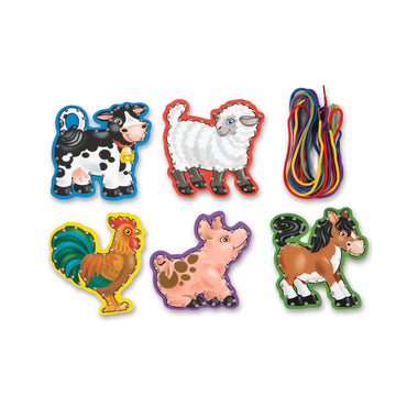 Melissa & Doug Farm Animals Lace And Trace Panels, 1 Ea