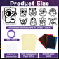 32 Sets Halloween Monster Suncatchers Craft Kit DIY Window Stained Glass Effect Halloween Monster Paper Crafts Home School Class