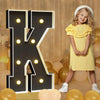 Imprsv Marquee Letters Black 3Ft: Black Party Decor - Light Up Letter K Large 3 Feet Tall - Party Decorations Letter For Birthda