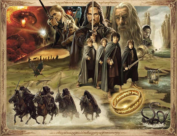Ravensburger Lord of The Rings: The Fellowship of The Ring 2000 Piece Jigsaw Puzzle for mature-themeds | Vibrant Imagery | Unique Softclick Technology | Sustainably Sourced Materials | 16927