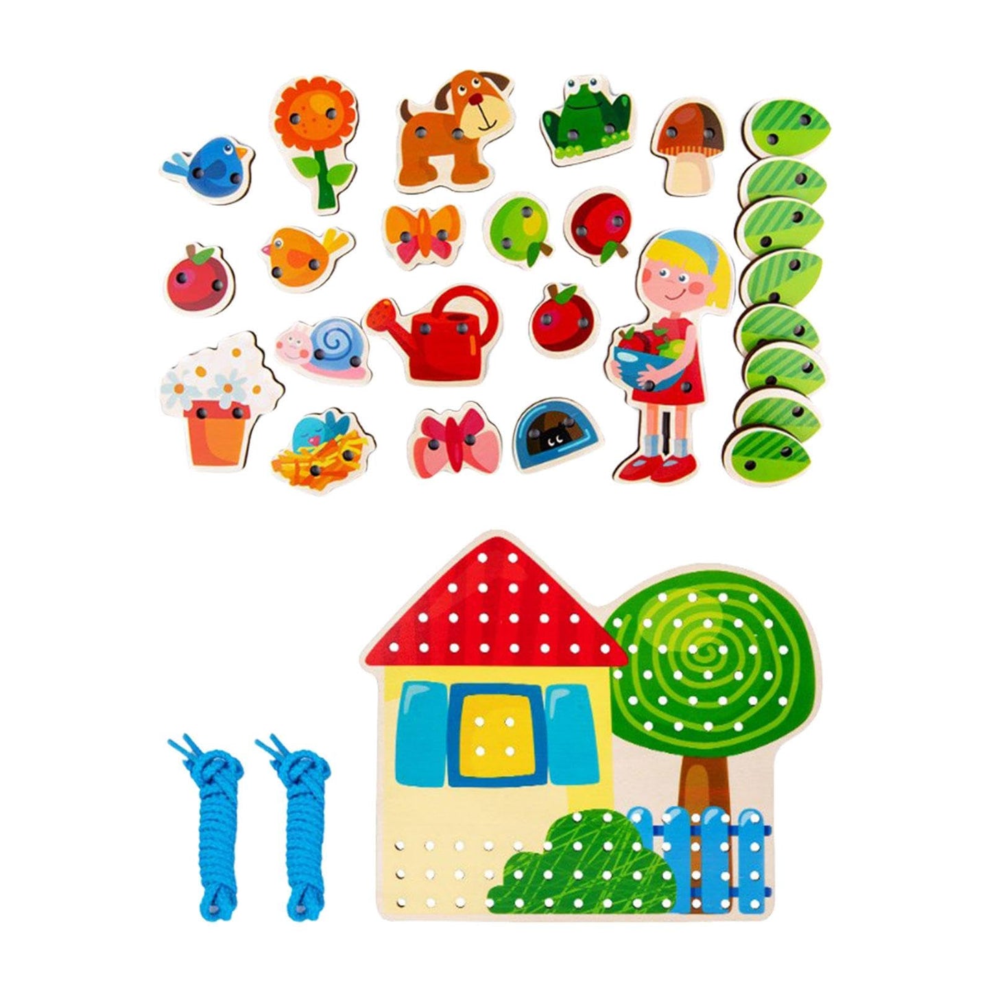 Calandis Lacing Playing Games Early Learning For Imagination Fine Motor Skills Visual House | Developmental Baby Toys | I2
