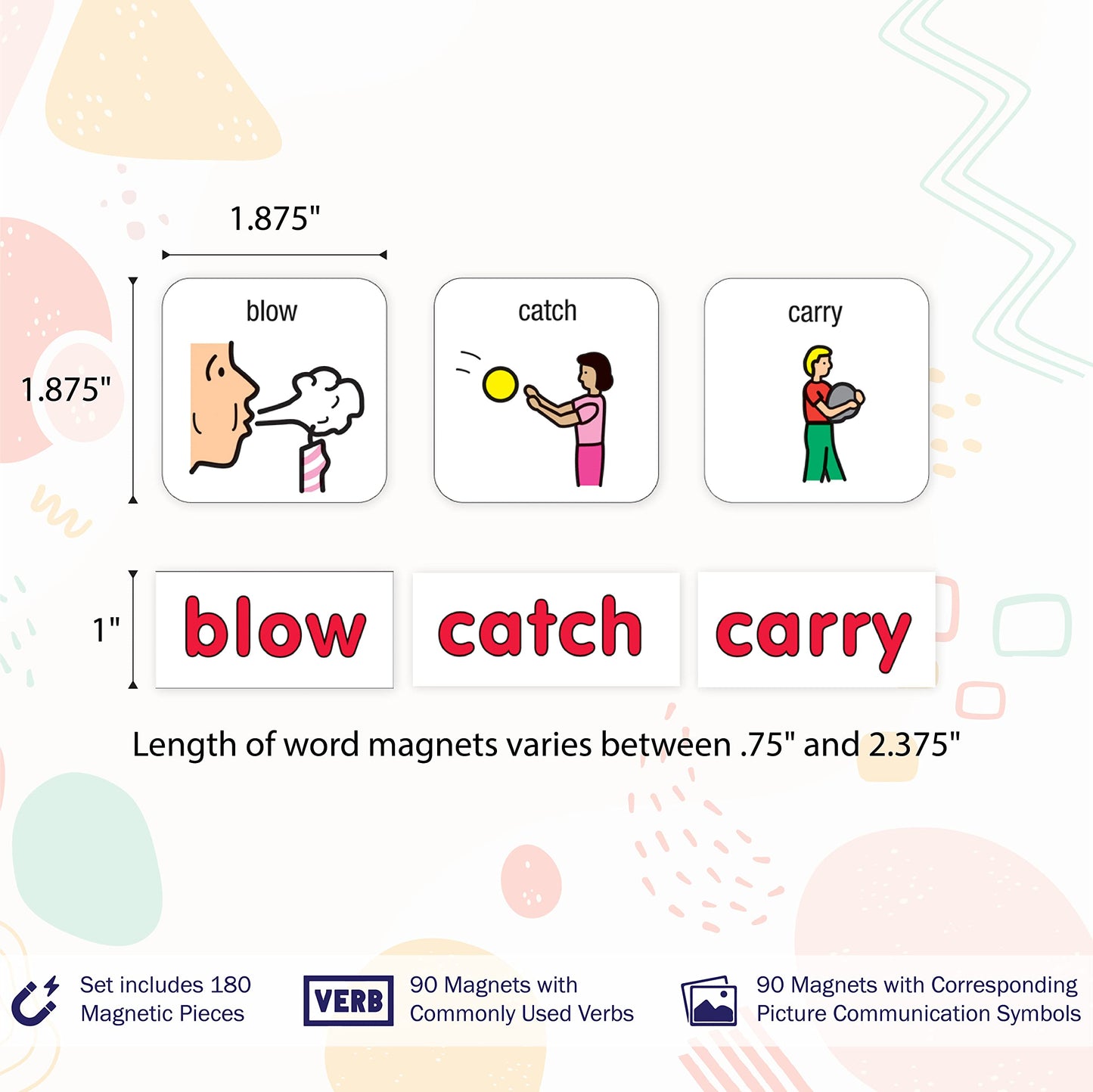 Barker Creek Learning Magnet Verbs
