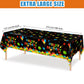 Tiamon 3 Pcs Blocks Tablecloth Plastic Happy Birthday Blocks Table Cover Disposable Colorful Bricks Table Cloth for Boys Girls S