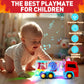 Light-Up Fire Truck Toy For Toddler,Educational Crawling Sensory Baby Toys With Rotating Gear,Cool Lights And Musical.Infant Tummy Time Toys For Kids Boys Girls 6-12-18 Months Age1 2 3 4 5 (Red)