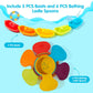 Amchsuri Baby Bath Toys For Kids Ages 1-3, 11 Pcs Mold Free Toddler Bath Toys For 2-4 Bathtub Water Table Pool Toys Stackable Boats And Spoons For Babies 6-12 Months Early Learning Educational Gift
