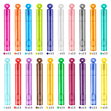 Lerbao 300Pcs 20 Colors Mini Bubble Wands,Party Favors For Kids,Bulk Bubbles,Bath Time,Summer Outdoor Indoor,Themed Birthday,Chr