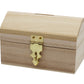 Creative Hobbies Pack Of 6 Ready To Decorate Wood Treasure Chest Box Savings Bank With Coin Slot, Hinged Lid And Lockable Front Clasp, Diy Craft