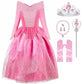 Itvti Little Girls Princess Costume Dress Up Cosplay For Carnival Halloween Party Pink, 2-3 Years(Tag 100)
