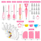 GIFTINBOX Kids Cooking and Baking Set, 54 PCS Complete Kit with Apron and Chef Hat, Real Kids Cooking Utensils and Kitchen Acces