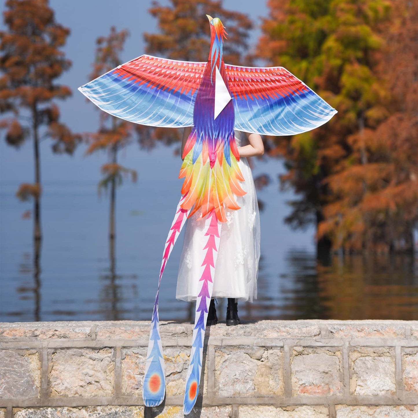 Mint’S Colorful Life Rainbow Phoenix Kite For Kids And Adults, Easy To Fly Large Beach Kites