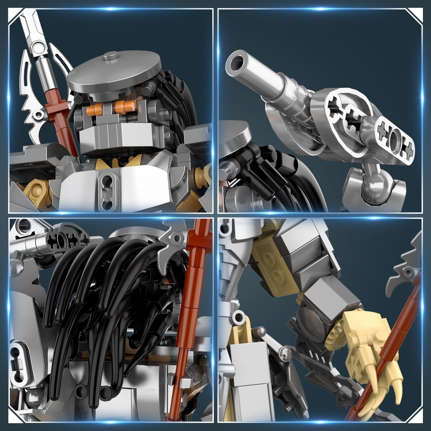 HIGH GODO Alien Mech Xenomorph Warrior Building Sets for mature-themed  Horror Action Figure Toy with Spears  Gifts for Boys Aged 8-14 for Birthdays Christmases Halloweens  478 Pieces