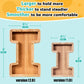 SummiDate Wooden Letter Piggy Bank| Piggy Bank for Boys Girls Toddler| Alphabet I Money Bank| Coin Bank Birthday Gift for Kids|Birthday Gift for Kids (I)