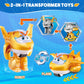 Super Wings Transformable Toys, 2 in Golden Boy Robot Transforming Action Figures, 2-in-1 Mode Robot Toys for Boys Girls 4-6 6-8