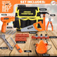 Playkidiz 20Pcs Kids Tool Set - Kids Tool Belt with Electronic Drill Toy, Pretend Construction Durable Toddler Tool Set for Boys