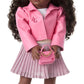 American Girl Truly Me 18-Inch Doll Pink Chic Accessories With Purse, Beret, Sunglasses, And Heart Ring, For Ages 6+