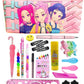 Choosenow Kpopp Deemonn Hunterr Girls Cartoon Stationery Gift Combo Set  Cute Pencil Pouch, Color Crayons, Pens, Glue Stick, Ru