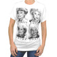 Official The Golden Girls Graphic White T-Shirt - Features Sophia, Rose, Blanche, Dorothy - Reads Thirsty, Salty, Extra, G.O.A.T