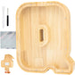 Bitreeworks Letter Piggy Bank, Personalized Wooden Coin Banks, Large Wood Money Peny Bank For Adults (9'', Alphabet Q)