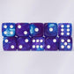 10 Pc D6 Dice 16Mm Acrylic Dice Set For Rpg Mtg Dnd Dice Table Games And Board Games (Purple + Blue)