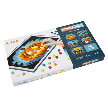 Wise Elk Wooden Pixels Mosaic Halloween