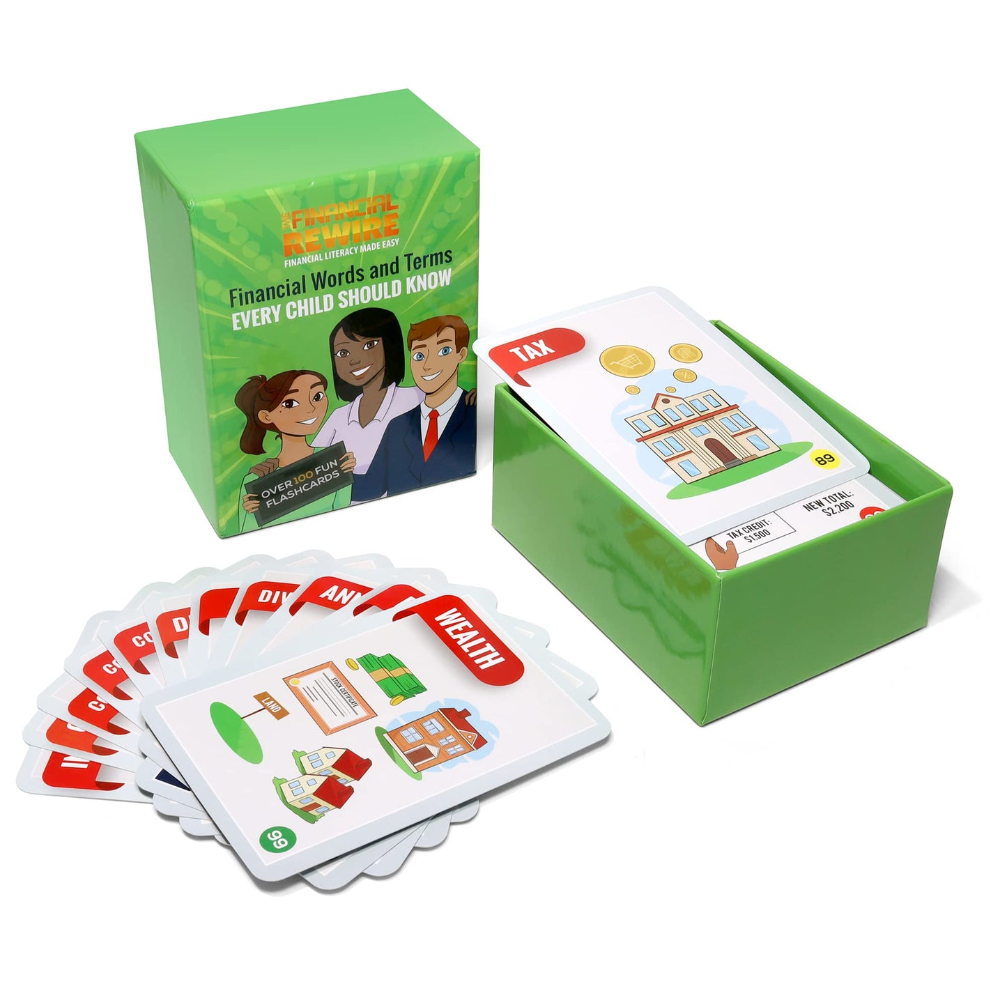 Financial Literacy Fun For Future Financially Literate Minds: 108 Flashcards Teaching Kids & Teens Financial Literacy & Essential Money Concepts – Engaging Education With Imagery, Fun And Educational