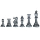 We Games Color Bright Plastic Staunton Tournament Chess Pieces With 3.75 In. King - Half Chess Set Of Chess Pieces Only, Silver