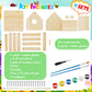 Juexica 4 Set DIY Birdhouse Kit Unfinished Bird House Painting Crafts for Kids with Paints and Paintbrushes Welcome Spring Gifts