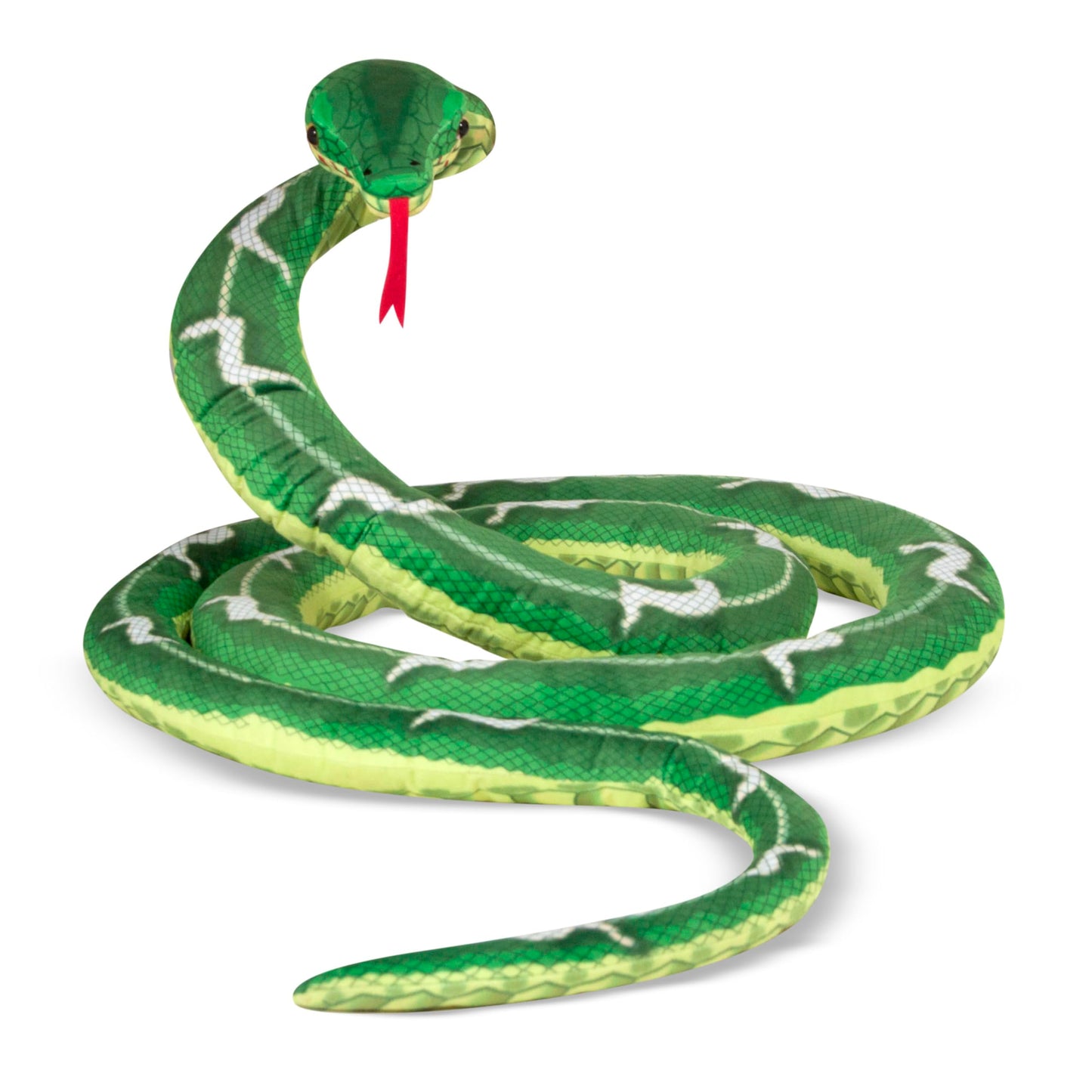 Melissa & Doug Giant Boa Constrictor Lifelike Stuffed Animal Snake, Green, 14+ Feet Long, Model 8841, Fabric