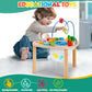 Oathx Activity Table For 1+ Year Old, 6 In 1 Wooden Montessori Activity Center Play Table With Bead Maze Shape Sorter Fishing Game, Kids Sensory Educational Toddler Learning Toys 1St Birthday Gifts