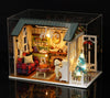 Diy Miniature Dollhouse Kit Realistic Mini 3D Wooden Mini Doll House Room With Furniture Led Lights Christmas Decoration Birthday Gift For Kids Teens Adults (Holiday Time)