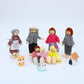 ONEST 18 Pieces Wooden Dollhouse Family Set Mini People Figures Dog Cat Sets Dollhouses Dolls Wooden Doll Family Pretend Play Fi