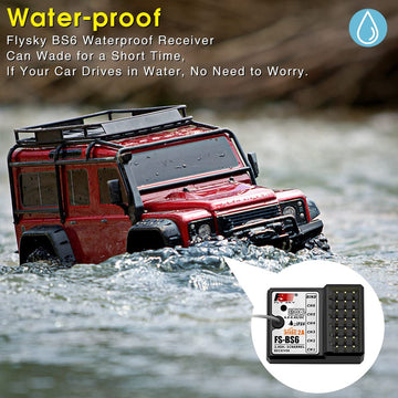Flysky FS BS6 Receiver Waterproof 2.4G 6CH Receiver for Flysky FS-GT5 FS-IT4S FS-i6 FS-i6X Transmitter RC Car Boat (1 PC)